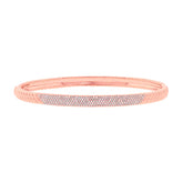 0.56ct 14k Rose Gold Diamond Pave Bangle
